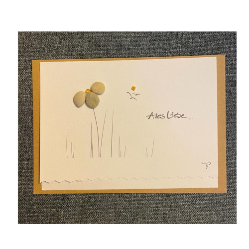 Glückwunschkarte "Alles Liebe"-Blume